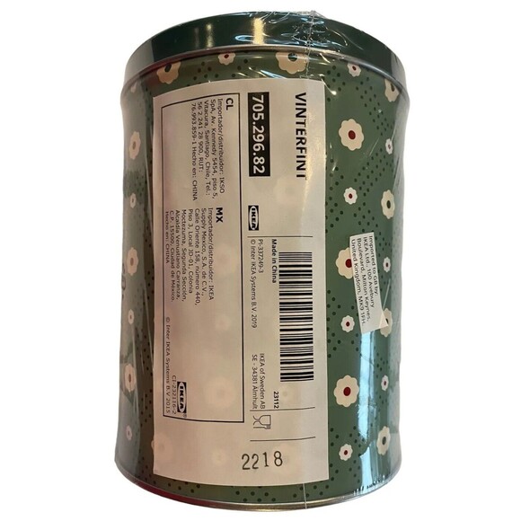 Ikea Canisters Tin Set Of 3 w/lids Green 705.296.82 NEW Holiday Christmas Gift - Picture 3 of 6